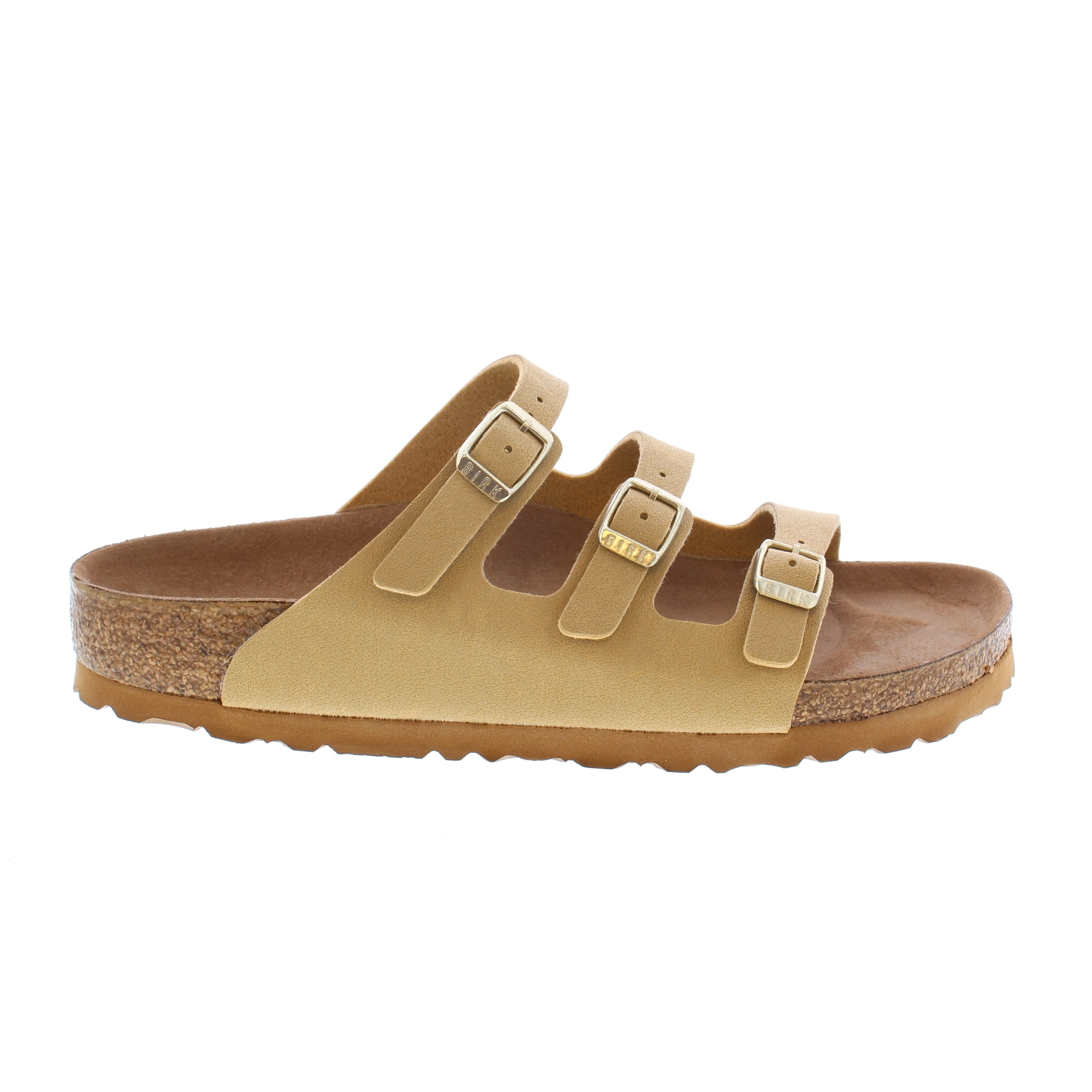 Birkenstock Florida Fresh Vegan Latte Cream Sole City Shoes