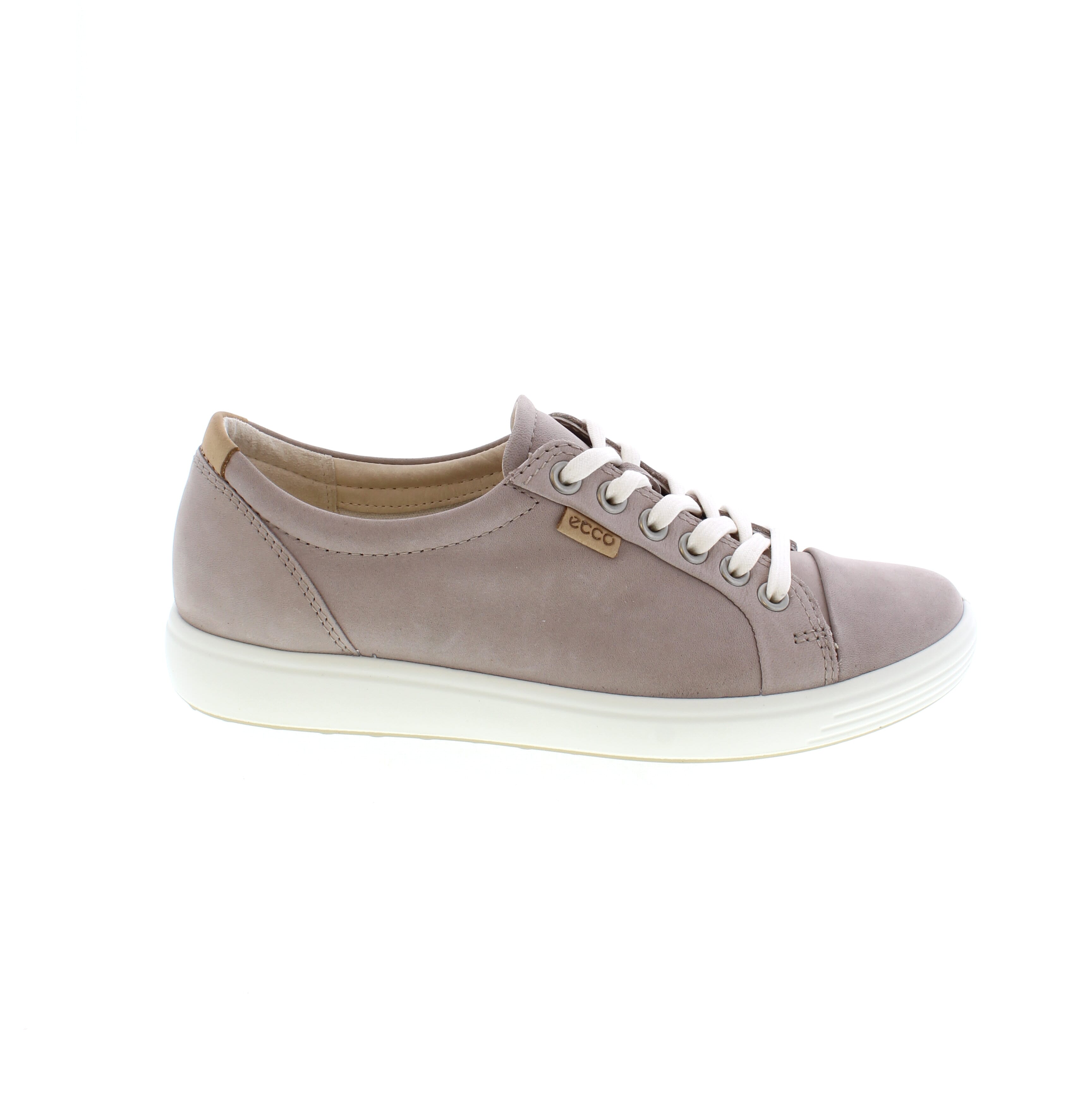 ECCO Soft 7 Sneaker 430003 Grey Rose Sole City Shoes